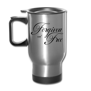 Forgiven & Free - Travel Mug - silver