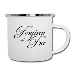 Forgiven & Free - Camper Mug - white