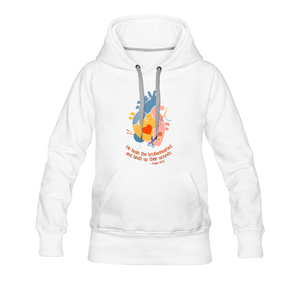 He Heals the Brokenhearted - Women’s Premium Hoodie - white