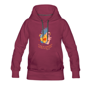 He Heals the Brokenhearted - Women’s Premium Hoodie - burgundy