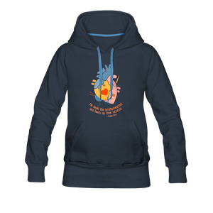 He Heals the Brokenhearted - Women’s Premium Hoodie - navy