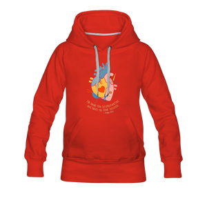 He Heals the Brokenhearted - Women’s Premium Hoodie - red