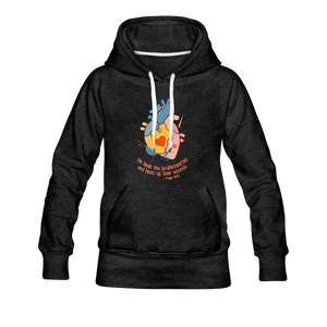 He Heals the Brokenhearted - Women’s Premium Hoodie - charcoal gray