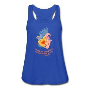 He Heals the Brokenhearted - Women's Flowy Tank Top - royal blue