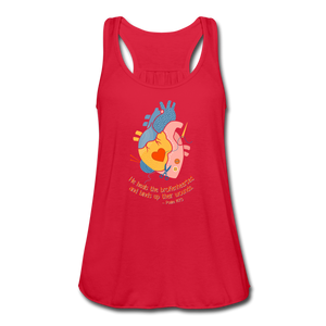 He Heals the Brokenhearted - Women's Flowy Tank Top - red
