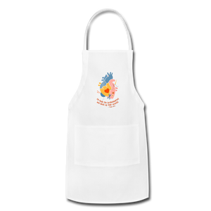 He Heals the Brokenhearted - Adjustable Apron - white
