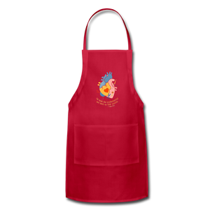 He Heals the Brokenhearted - Adjustable Apron - red