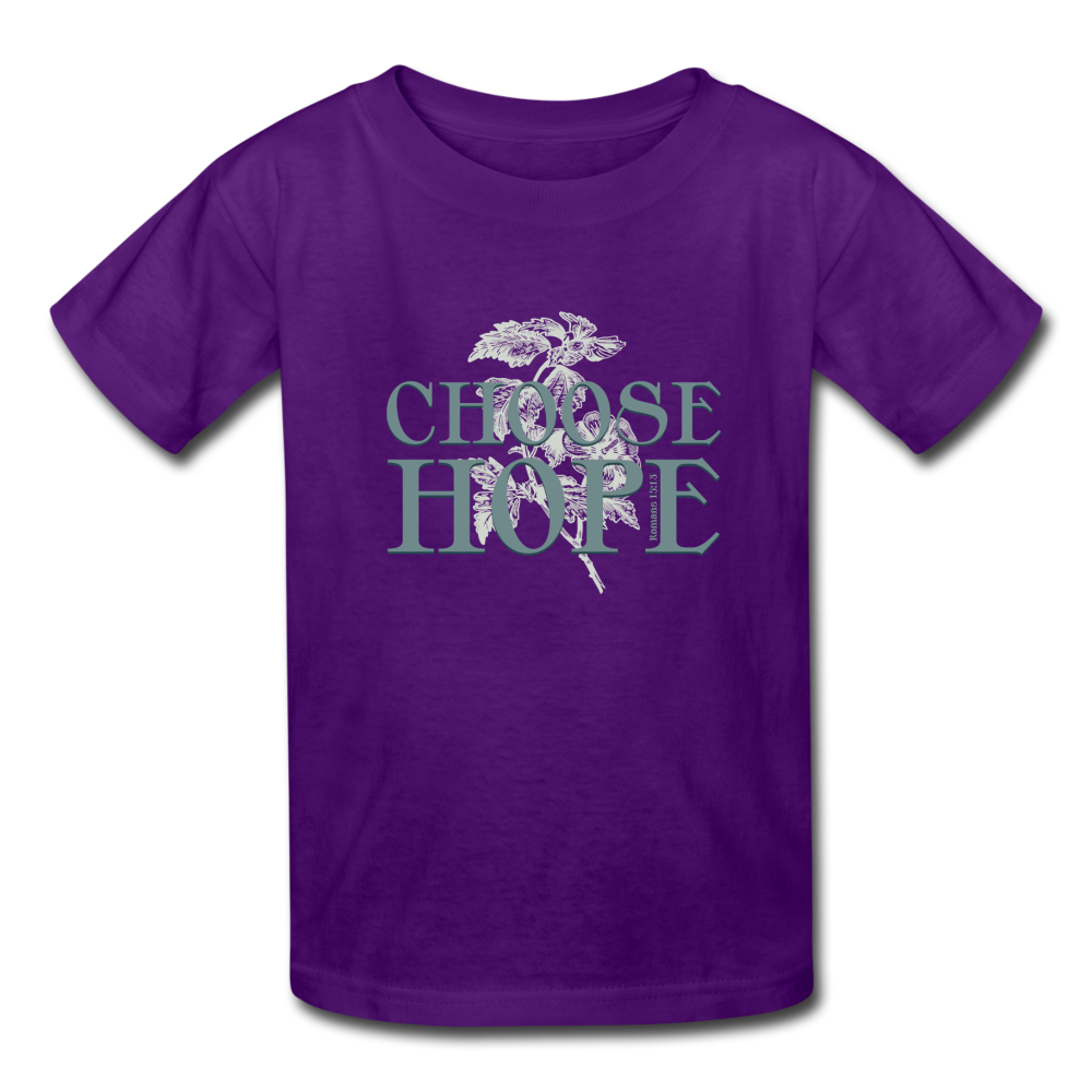 Choose Hope - Kids' T-Shirt - purple