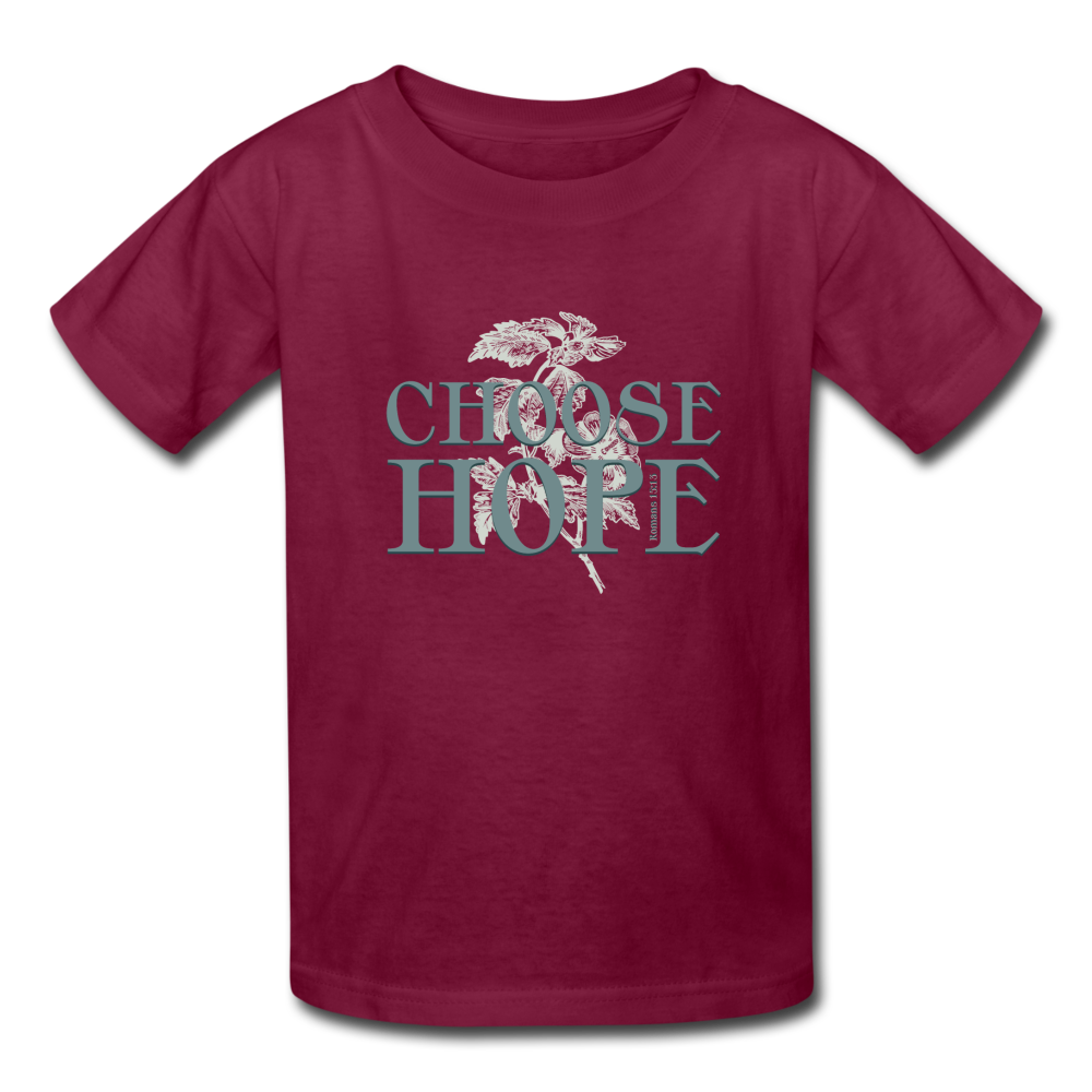 Choose Hope - Kids' T-Shirt - burgundy