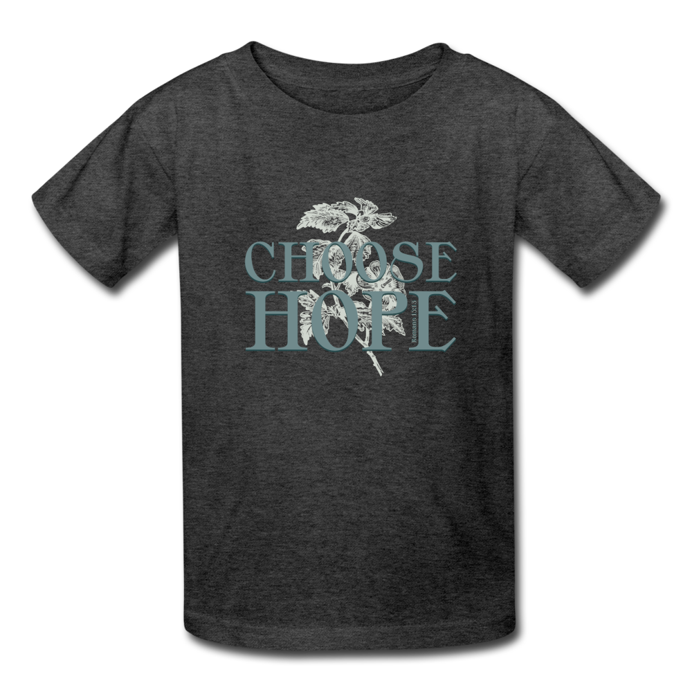 Choose Hope - Kids' T-Shirt - heather black