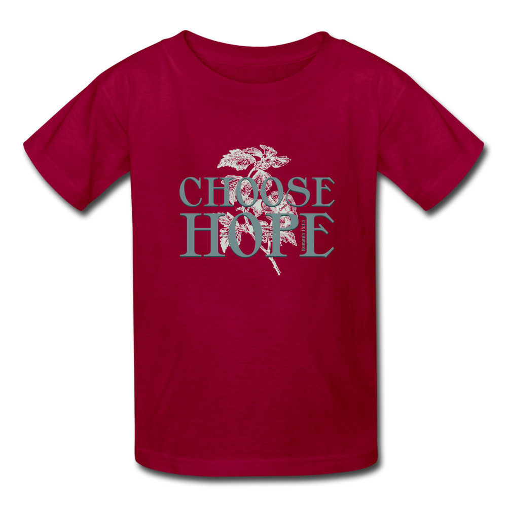 Choose Hope - Kids' T-Shirt - dark red