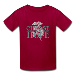 Choose Hope - Kids' T-Shirt - dark red