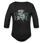 Choose Hope - Organic Long Sleeve Baby Bodysuit - black