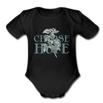 Choose Hope - Organic Short Sleeve Baby Bodysuit - black