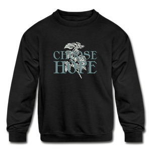 Choose Hope - Kids' Crewneck Sweatshirt - black