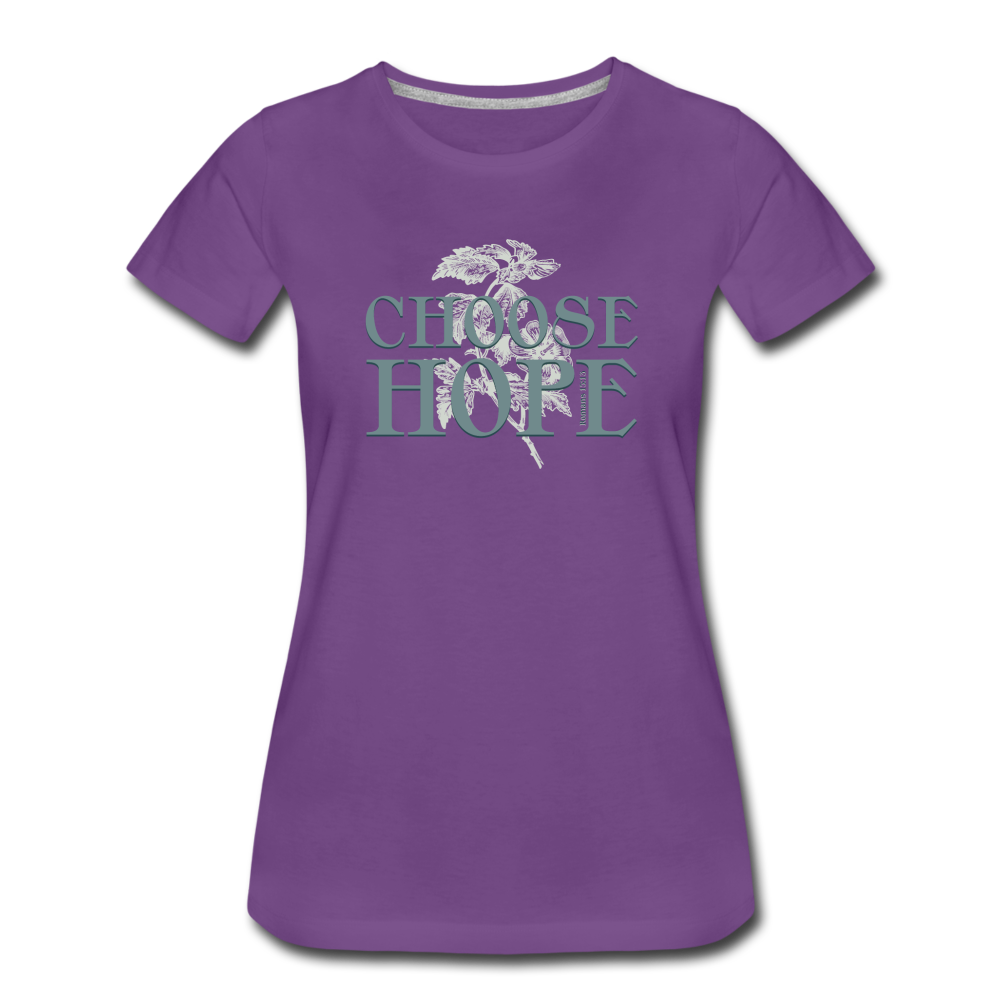 Choose Hope - Women’s Premium T-Shirt - purple