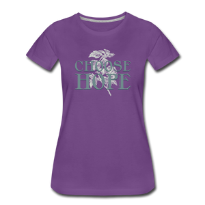 Choose Hope - Women’s Premium T-Shirt - purple