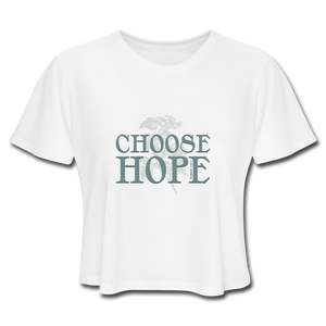 Choose Hope - Women's Cropped T-Shirt - white