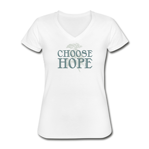 Choose Hope - Women's V-Neck T-Shirt - white