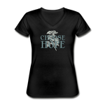 Choose Hope - Women's V-Neck T-Shirt - black