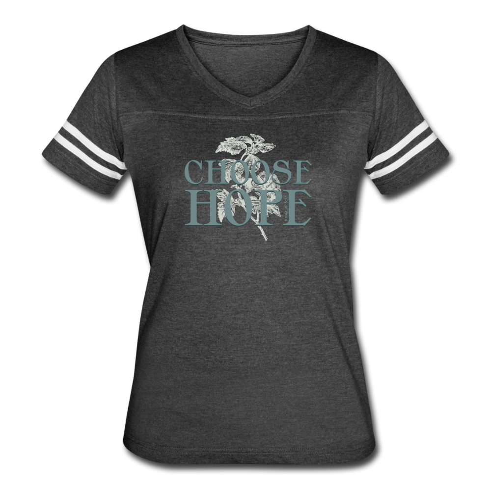 Choose Hope - Women’s Vintage Sport T-Shirt - vintage smoke/white