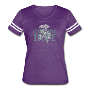 Choose Hope - Women’s Vintage Sport T-Shirt - vintage purple/white