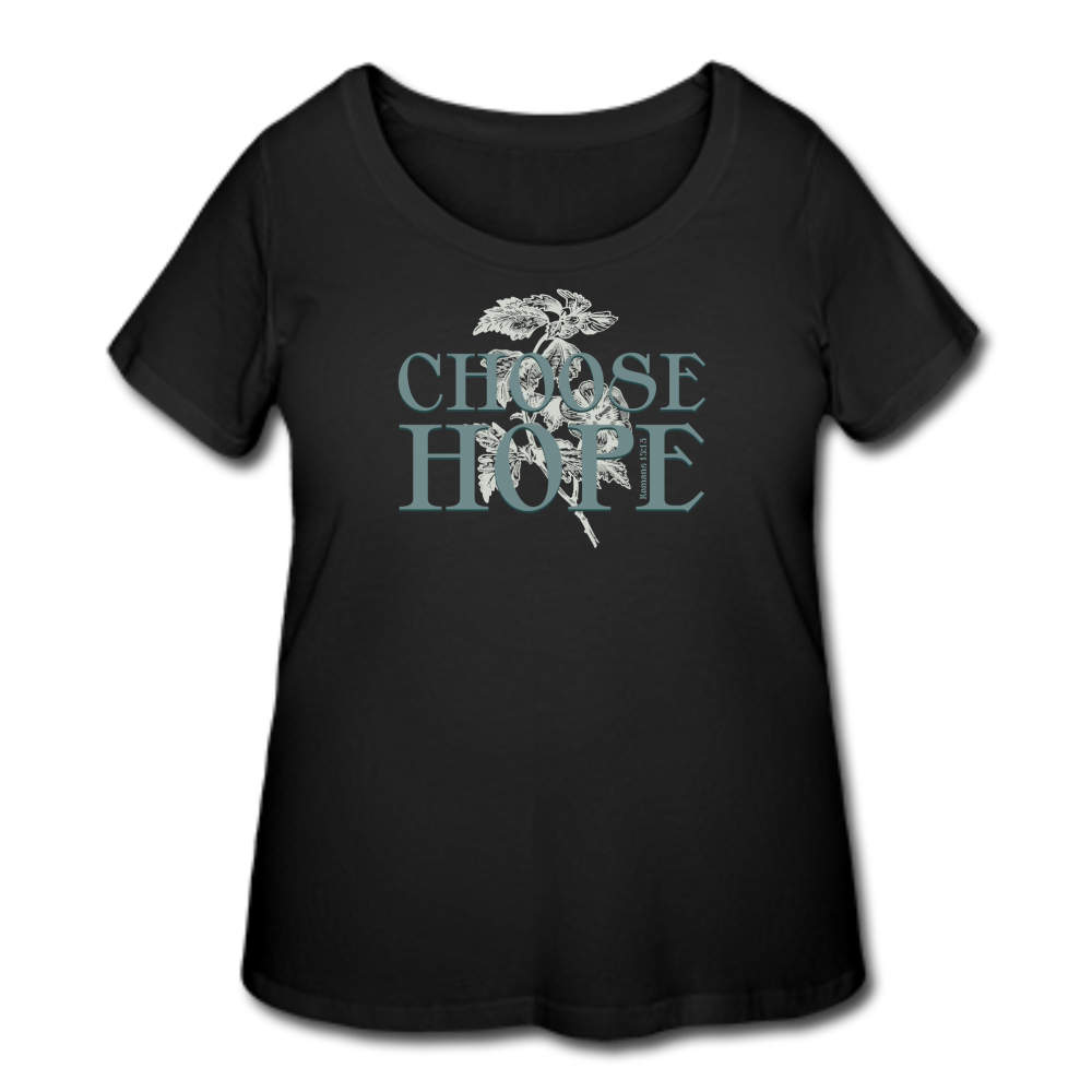 Choose Hope - Women’s Curvy T-Shirt - black