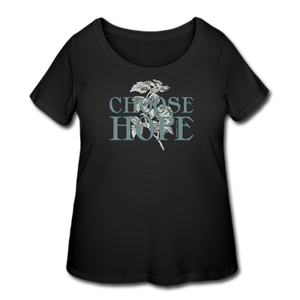Choose Hope - Women’s Curvy T-Shirt - black