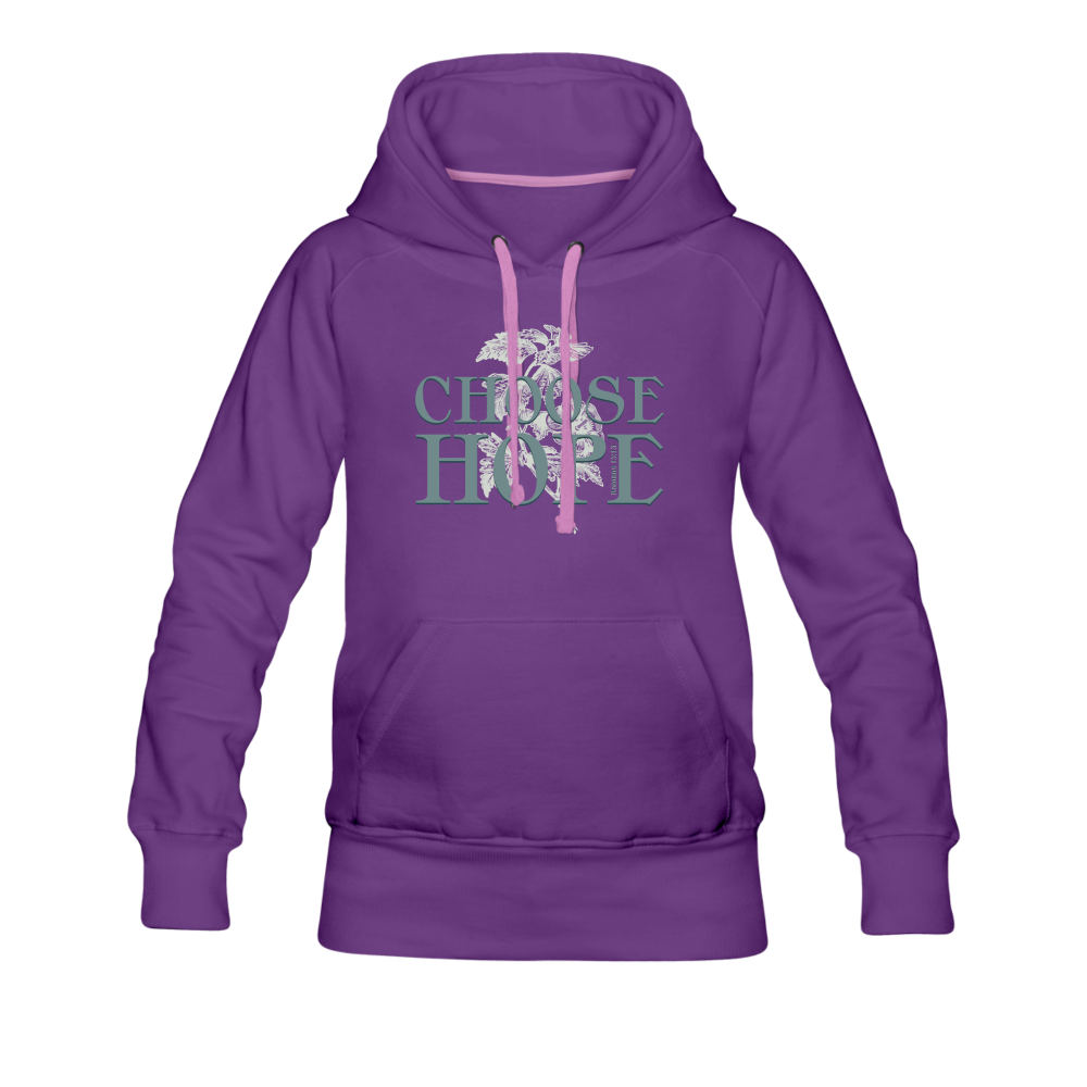 Choose Hope - Women’s Premium Hoodie - purple