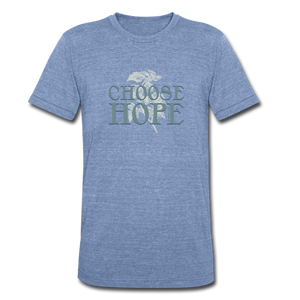 Choose Hope - Unisex Tri-Blend T-Shirt - heather Blue