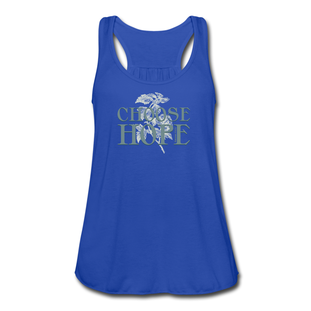 Choose Hope - Women's Flowy Tank Top - royal blue