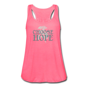 Choose Hope - Women's Flowy Tank Top - neon pink