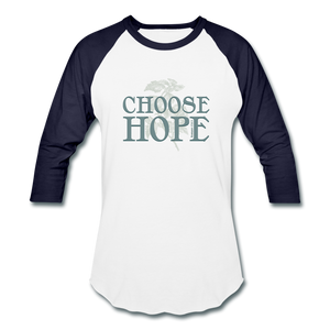 Choose Hope - Baseball T-Shirt - white/navy