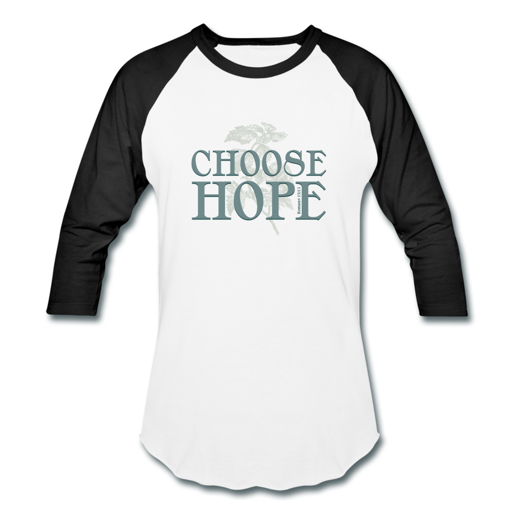 Choose Hope - Baseball T-Shirt - white/black