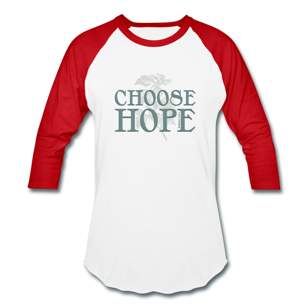 Choose Hope - Baseball T-Shirt - white/red