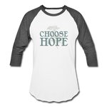 Choose Hope - Baseball T-Shirt - white/charcoal