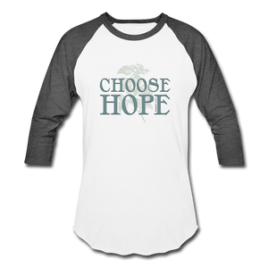 Choose Hope - Baseball T-Shirt - white/charcoal