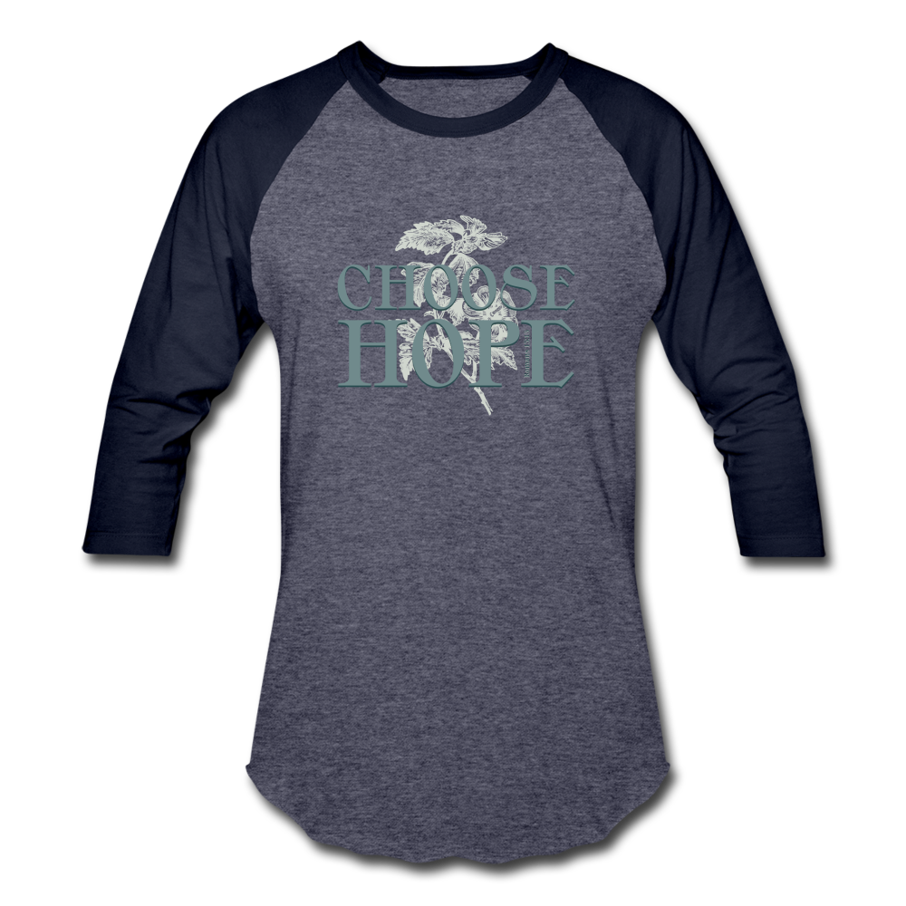 Choose Hope - Baseball T-Shirt - heather blue/navy