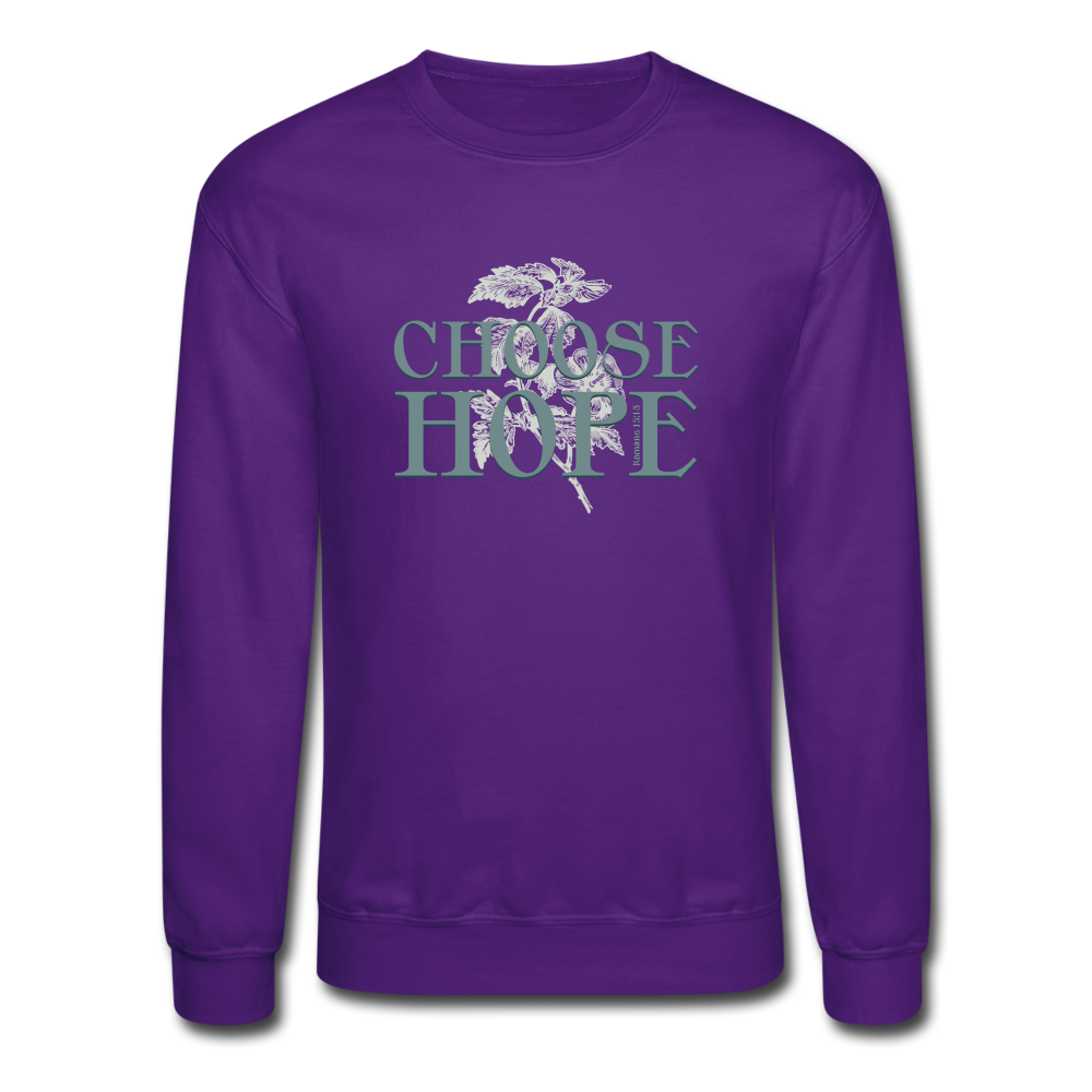 Choose Hope - Crewneck Sweatshirt - purple