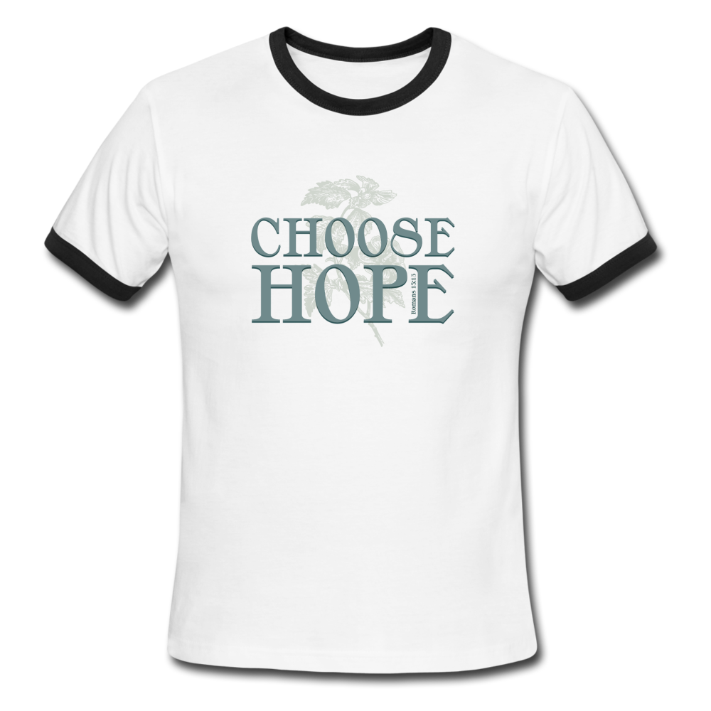 Choose Hope - Men's Ringer T-Shirt - white/black