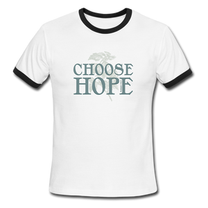 Choose Hope - Men's Ringer T-Shirt - white/black
