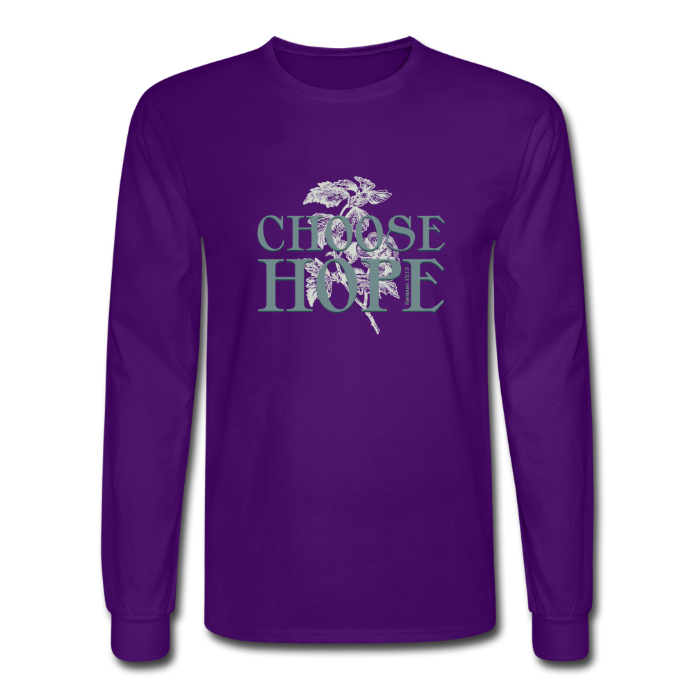 Choose Hope - Men's Long Sleeve T-Shirt - purple