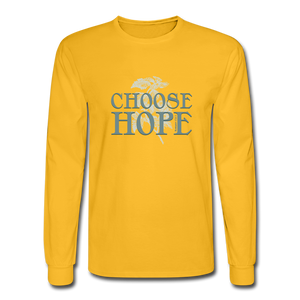 Choose Hope - Men's Long Sleeve T-Shirt - gold