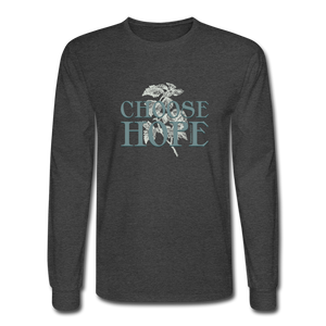 Choose Hope - Men's Long Sleeve T-Shirt - heather black