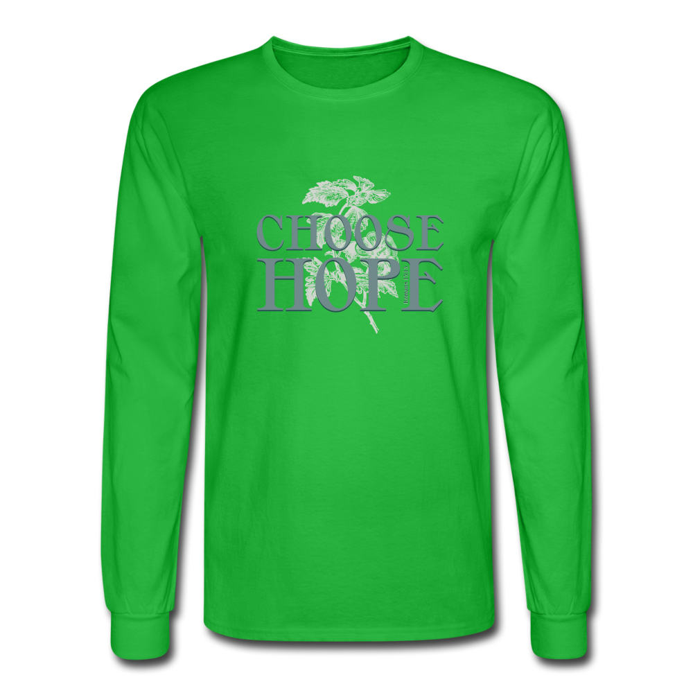 Choose Hope - Men's Long Sleeve T-Shirt - bright green