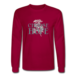 Choose Hope - Men's Long Sleeve T-Shirt - dark red