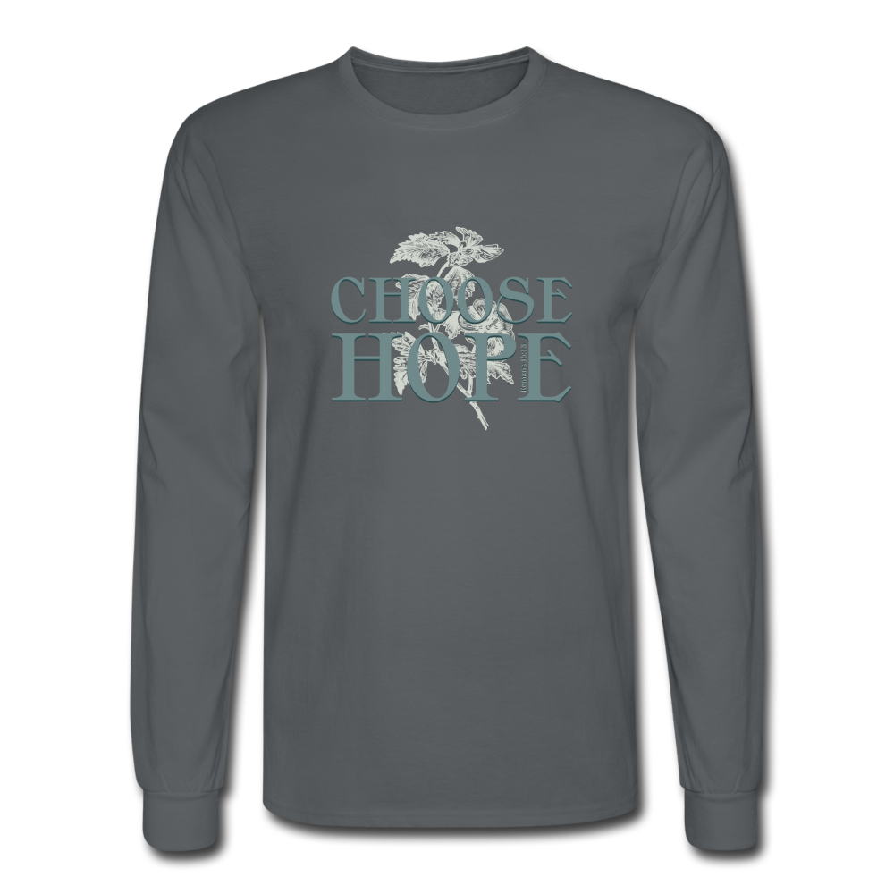 Choose Hope - Men's Long Sleeve T-Shirt - charcoal