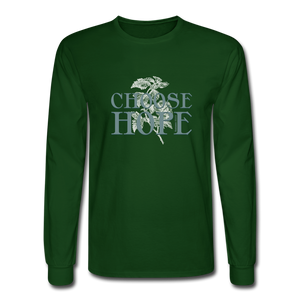 Choose Hope - Men's Long Sleeve T-Shirt - forest green