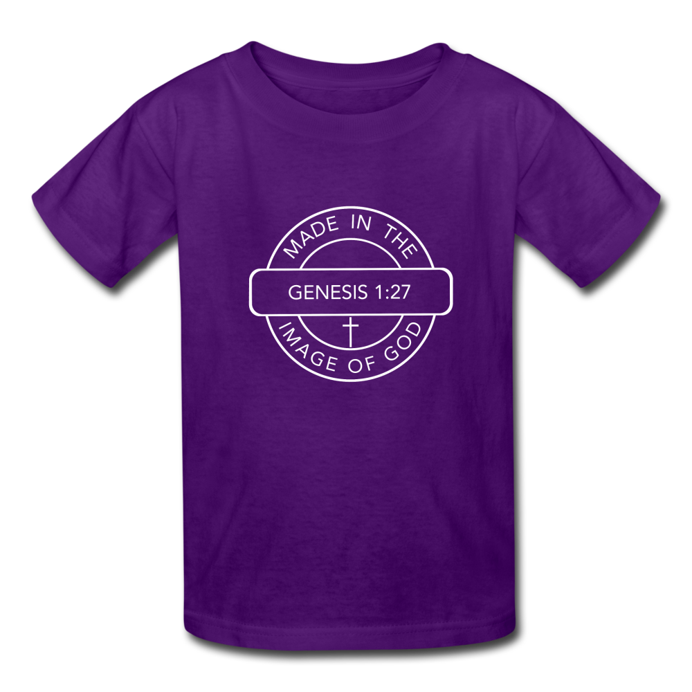 Made in the Image of God - Kids' T-Shirt - purple
