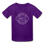 Made in the Image of God - Kids' T-Shirt - purple